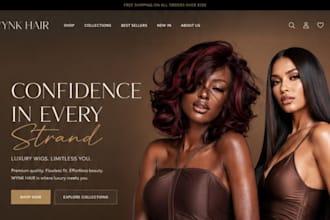 design hair extension website hair shopify store beauty salon store hair website