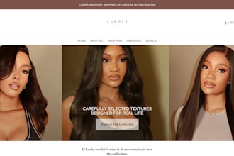 design hair extension website hair shopify store beauty salon store hair website