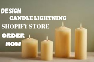 design money making candle shopify store lightning website logo candle label box