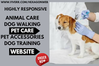 design pet animal care website pet sitting dog training  using wix or wordpress
