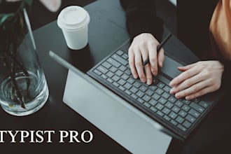 do fast typing job, retype pdf pages, scanned documents and images, fast typist