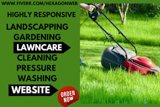 design lawncare landscaping website gardening cleaning using wix or wordpress