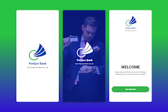design splash screens,login,sign up and onboarding screens for android