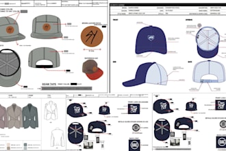 do hat or cap design snapback flat skitch beanie scraf trucker hats, 3d mockup