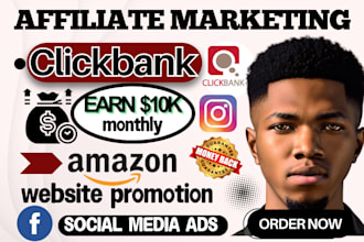 promote clickbank, shopify marketing, amazon  affiliate marketing, sales funnel