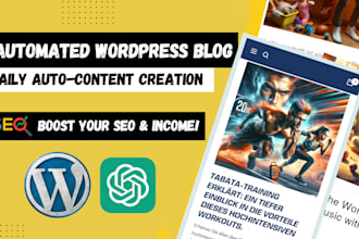 create ai automated wordpress SEO blog or news autoblog autopilot website