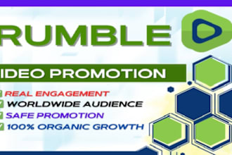 do organic rumble promotion, rumble video promotion, rumble views monetization