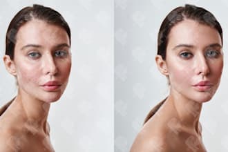 carefully retouch and clean your photo with love