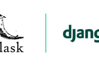 develop a python web applications using django and flask frameworks