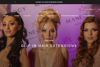 design hair extension website hair extension shopify store hair website