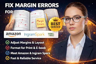 do book formatting, typesetting and fix any errors for ingramspark