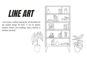 do a vector line art any product outline drawing illustrations 24hour