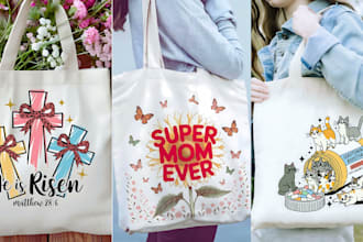create beautiful tote bag designs with mockups for your business
