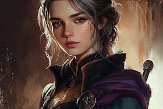 create a fantasy character for concept art or dnd character