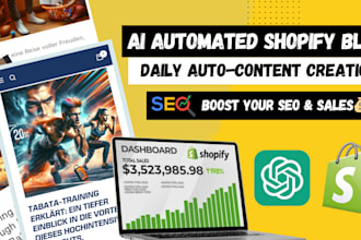 create ai automated shopify SEO blog to boost organic sales and google ranking