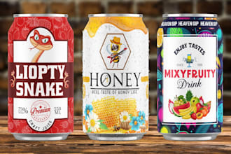 do can label for juice, beverage, cider,booster,water,soda, energy drink