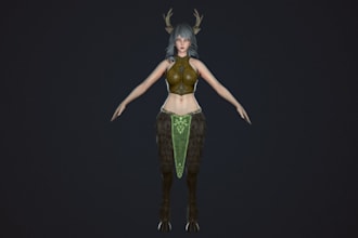 realistic 3d creature, nifty island, 2ddraw to 3dmodel, anime3d, ue5 model, idle