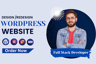 do wordpress website development, design or redesign wordpress blog