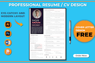 design professional resume, CV in just 6 hrs