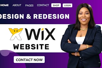 design, redesign a modern responsive wix website or wix ecommerce store