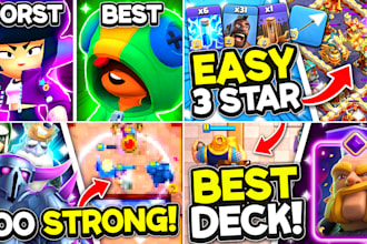 create high quality clash royale and clash of clans youtube thumbnails