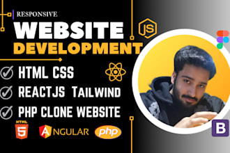 clone business website using html css reactjs php responsive web figma to html
