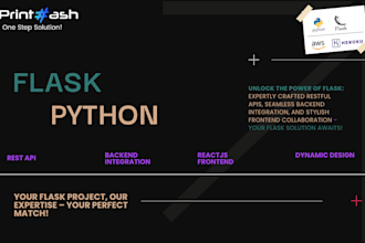 create custom flask web api, flask rest api, react frontend