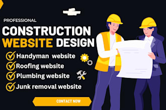 design construction website, roofing, plumbing, handyman, hvac website