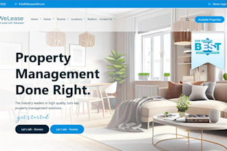 redesign property management, real estate website vacation rental airbnb website