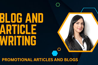 write promotional articles and blogs on your demand