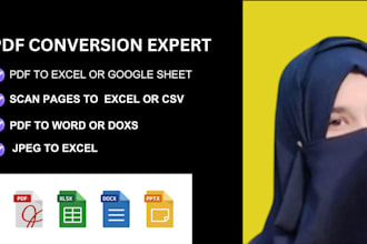 convert PDF,scan pages to CSV,excel,ms word,google sheet