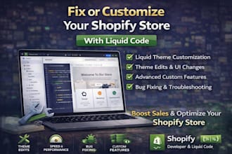 fix or customize your shopify store using liquid code
