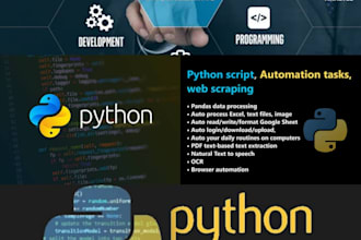 develop your python scripts, bots, scraping and automation