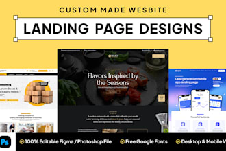 design website UI, landing page design in figma, photoshop