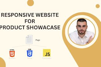create responsive website for your product showcase