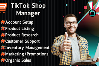 expertly set up tik tok shop dropshipping, product hunting and listing