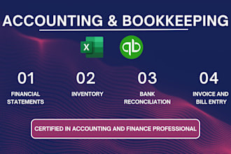 do accounting, bookkeeping, financial statements using excel