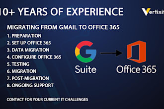 migrate gmail or g suite to microsoft 365 also google cloud to microsoft azure