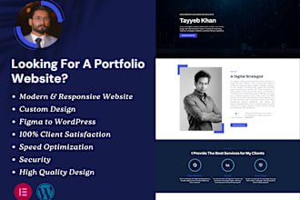 design your personal portfolio, cv or resume website, full wordpress website