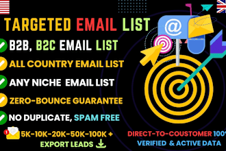 build your dream niche targeted valid email list, b2b bulk email list building