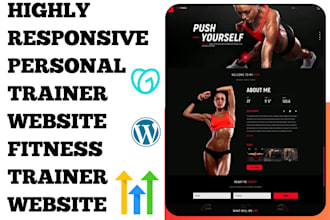 build personal trainer website fitness trainer coach website yoga gym website