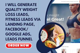generate weight loss leads health and fitness weight loss website landing page