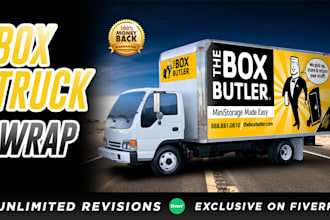 design professional, outstanding trailer wrap , box truck, truck wrap