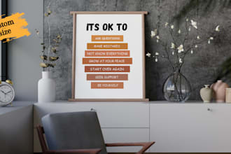 do canvas poster design elegant digital printable wall art