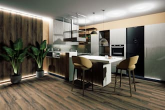 design kitchen interior at apartment and house in 3d and render