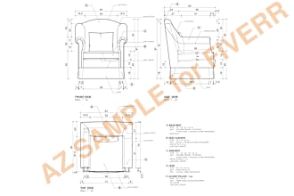 make loose furniture drawing for your interior product