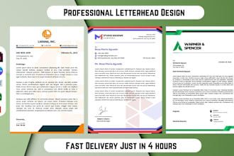 design letterhead in editable word format or canva just in 4 hours