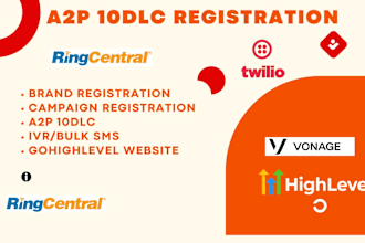 gohighlevel VA website automation a2p 10dlc registration twilio saas chatbot ai
