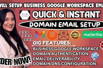google workspace setup with shopify squarespace wix or increase email delivery