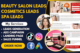 generate exclusive beauty salon leads spa leads cosmetics leads via facebook ads